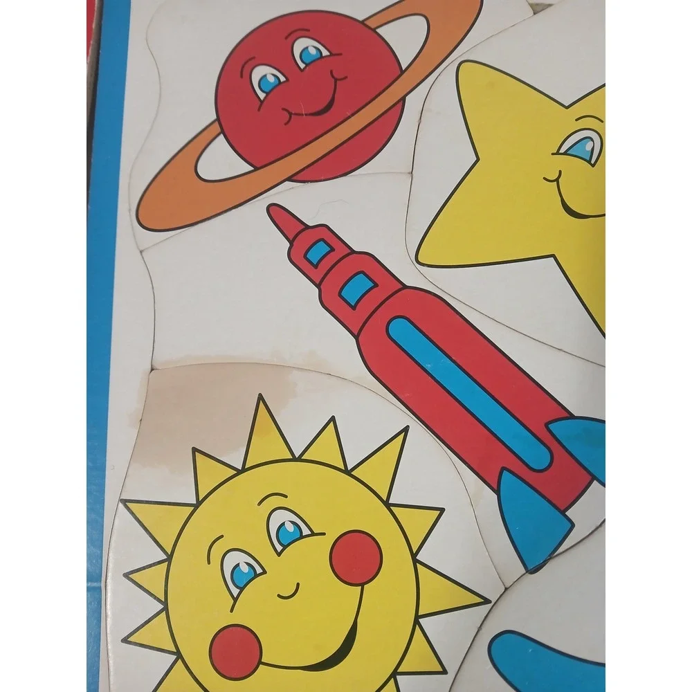 Vtg PuzzlePatch Preschool Puzzles Set of 6 Ages 1-3 Cardboard 1992 Made in‎ USA